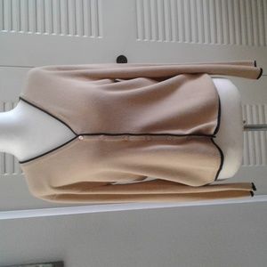 Emma James Petite Brown Button Down Sweater